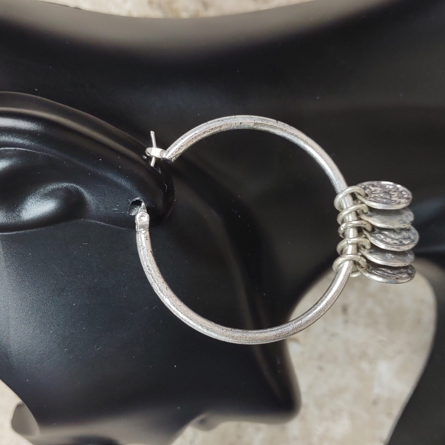 Rlm Studio Silvertone Hoop Earrings